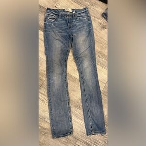 BKE Light Blue Mid-Rise Straight Jeans